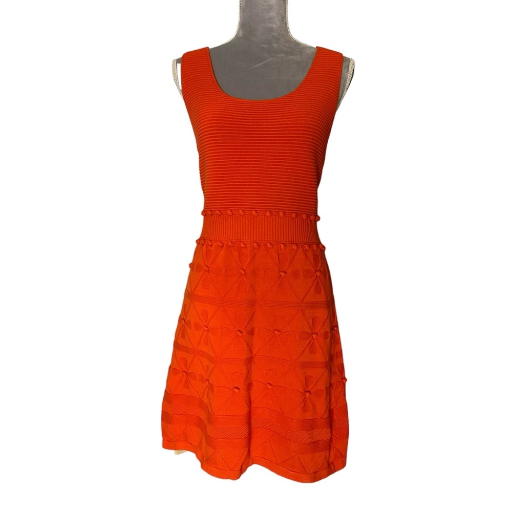 Milly of New York orange knit sleeveless dress size large - Picture 1 of 12